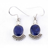 Sapphire -  silver earrings